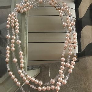 Pearl Necklace that is 72” long with other Beads